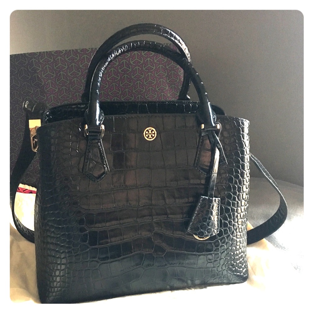 Tory Burch Robinson Embossed Triple-Compartment